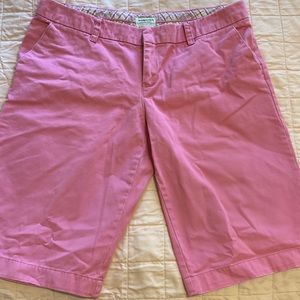 American Eagle Y2K Low-Rise Preppy Bermuda Shorts, Bright Pink, size 14, Exc!